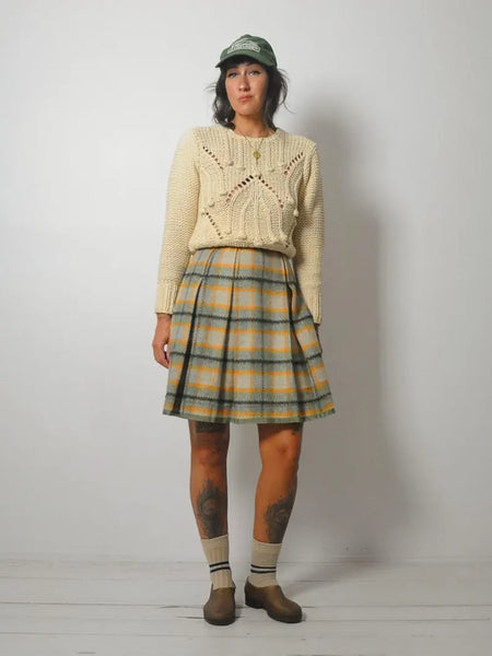Handknit Cotton Bobble Sweater