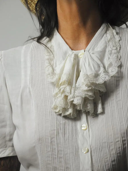 Cecilia Antique Ruffle Blouse