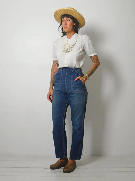 Cecilia Antique Ruffle Blouse