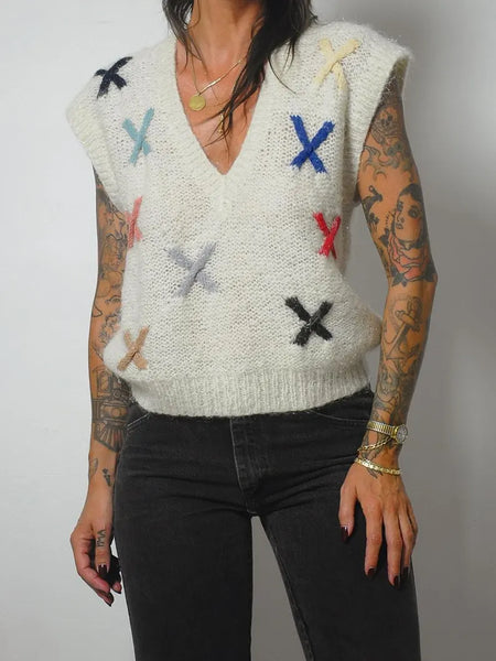 1980's X Knit Sweater Vest
