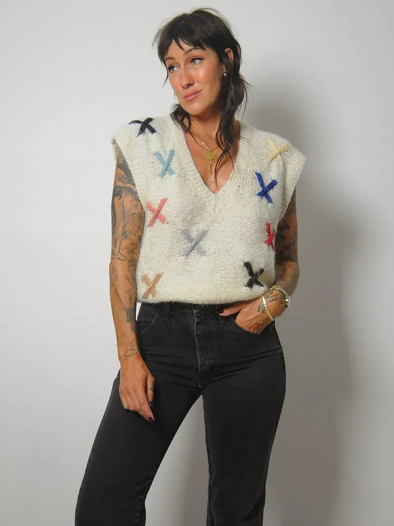 1980's X Knit Sweater Vest