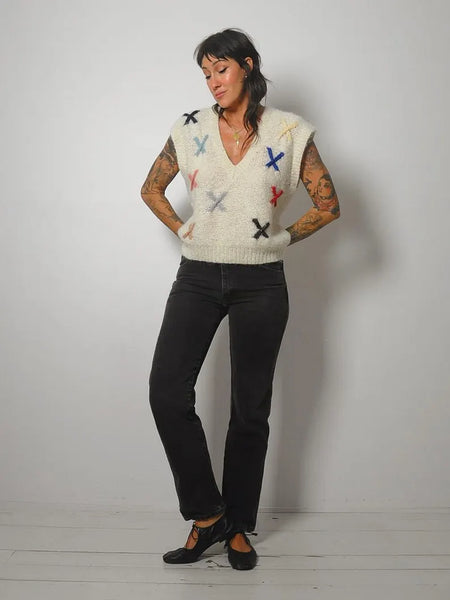 1980's X Knit Sweater Vest