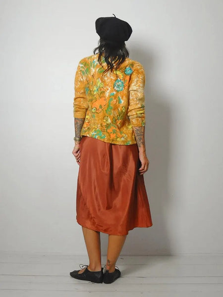 1960's Floral Angora Cardigan