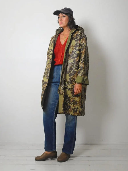 1980's Oversized Camo Rain Jacket