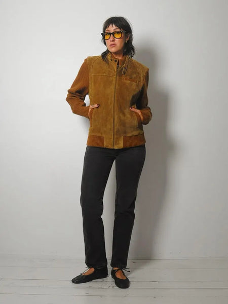 1970's Sienna Suede Knit Jacket