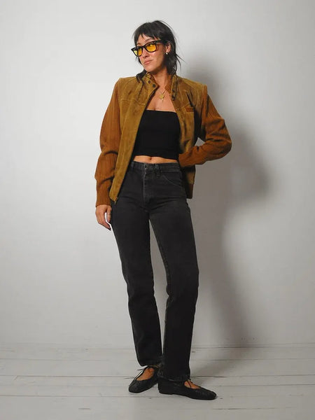1970's Sienna Suede Knit Jacket
