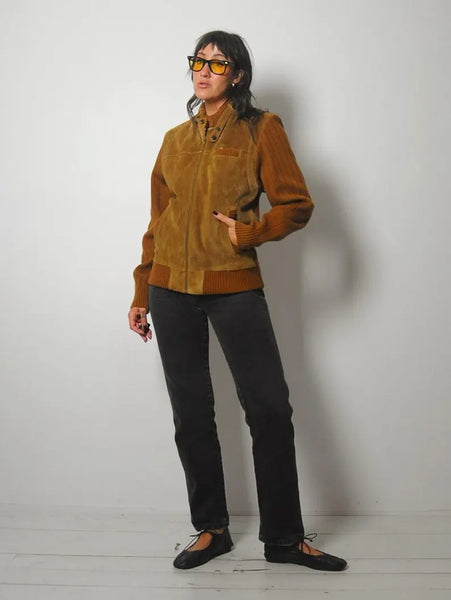 1970's Sienna Suede Knit Jacket