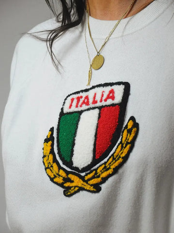Italia Crest Crewneck Sweatshirt