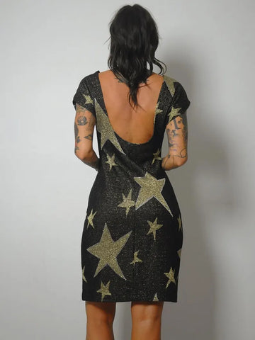 Star knit Sweater Dress