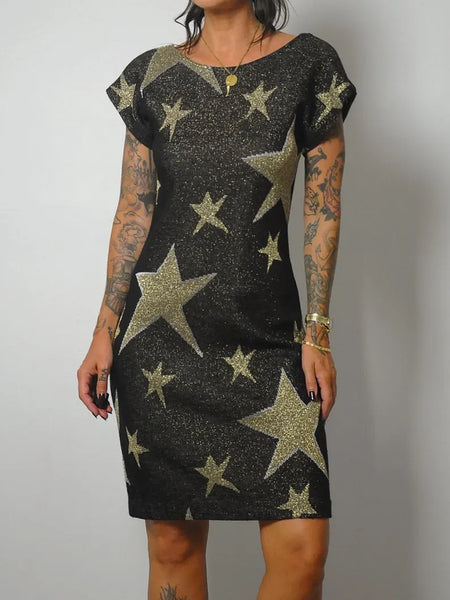 Star knit Sweater Dress