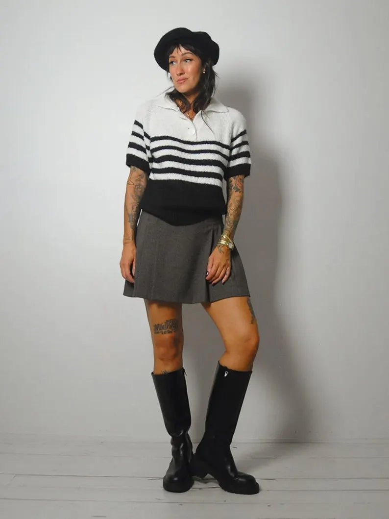 Black & White Striped Sweater