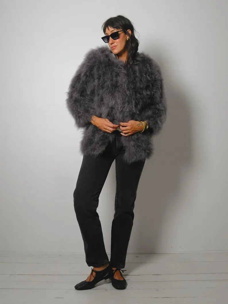 Marabou Feather Jacket