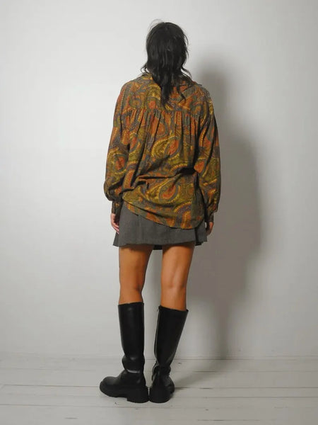 1990's Gap Paisley Print Blouse