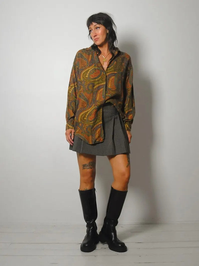 1990's Gap Paisley Print Blouse