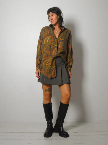 1990's Gap Paisley Print Blouse