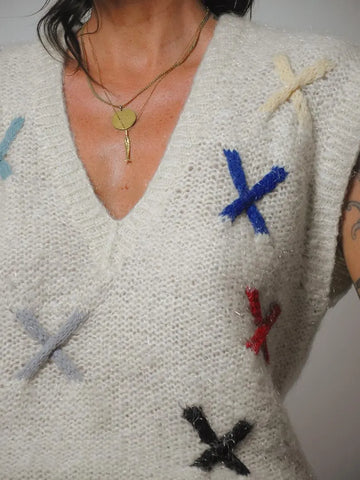 1980's X Knit Sweater Vest