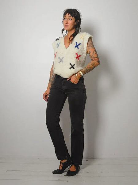 1980's X Knit Sweater Vest
