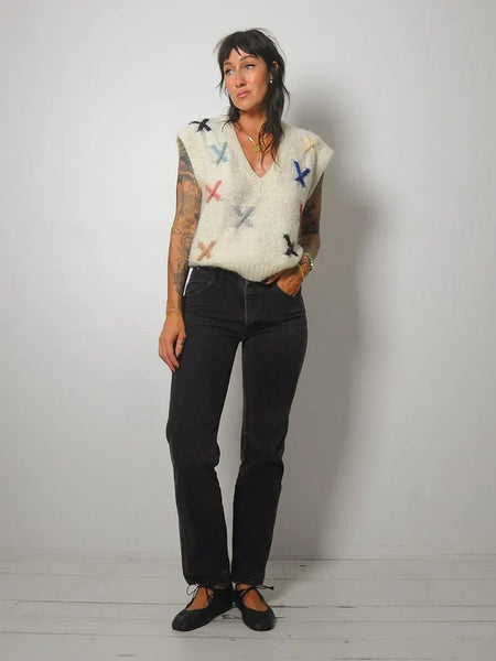 1980's X Knit Sweater Vest