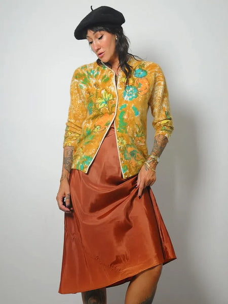 1960's Floral Angora Cardigan