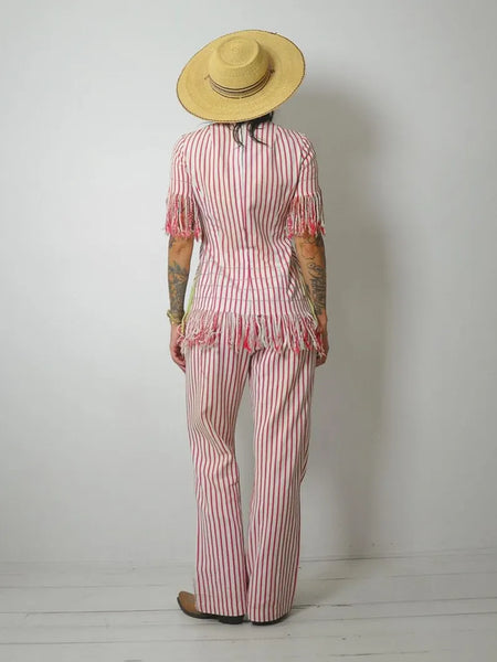 1950's Fringe Striped Pant Set