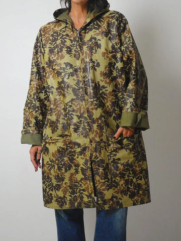 1980's Oversized Camo Rain Jacket