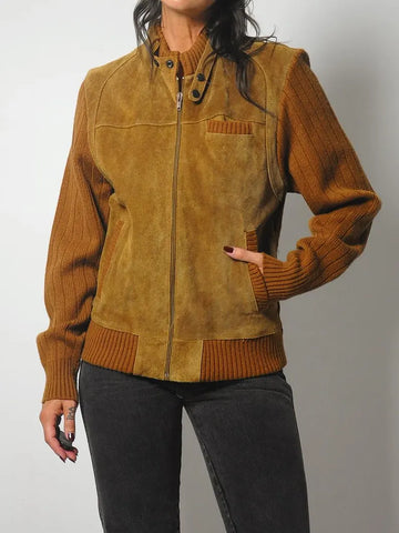 1970's Sienna Suede Knit Jacket