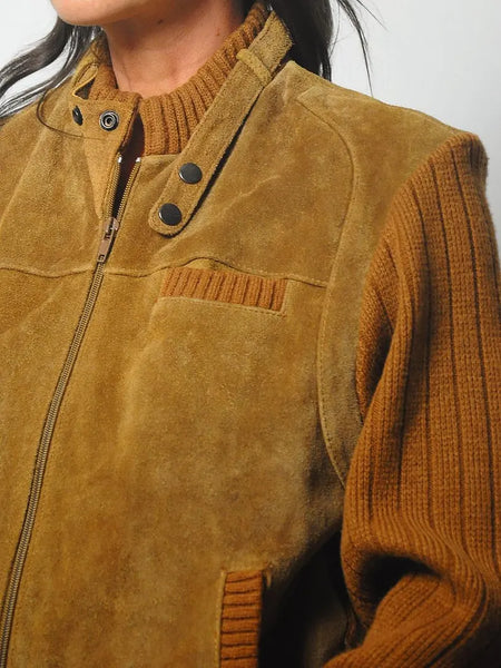 1970's Sienna Suede Knit Jacket