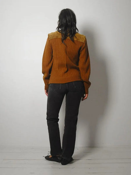 1970's Sienna Suede Knit Jacket