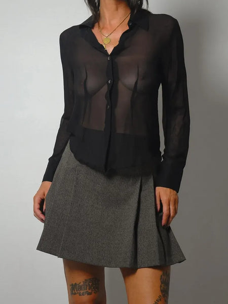 Sheer Silk Bob Mackie Blouse
