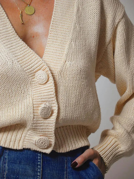 1980's Peach Cotton Cardigan