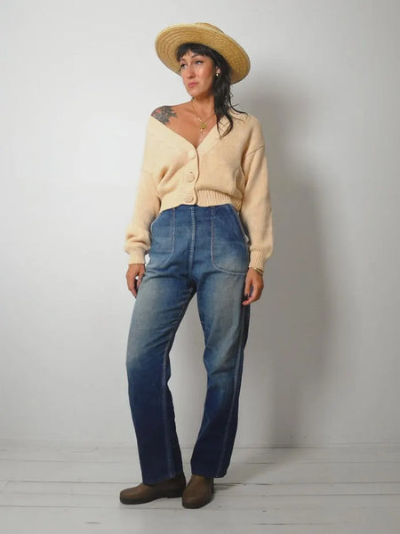 1980's Peach Cotton Cardigan