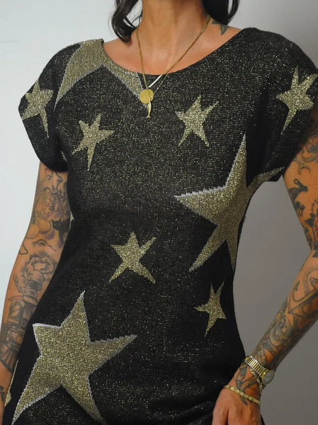 Star knit Sweater Dress