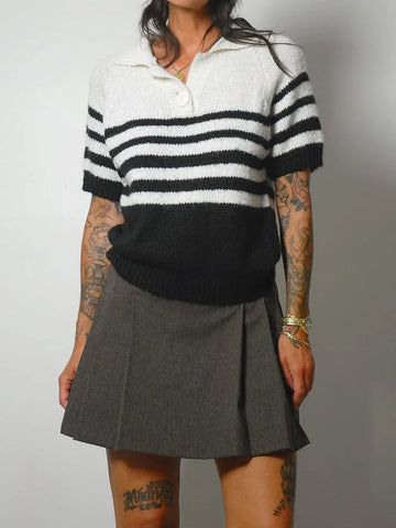 Black & White Striped Sweater