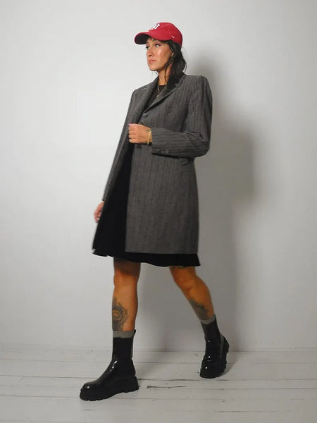 90's Gray Tweed Jacket