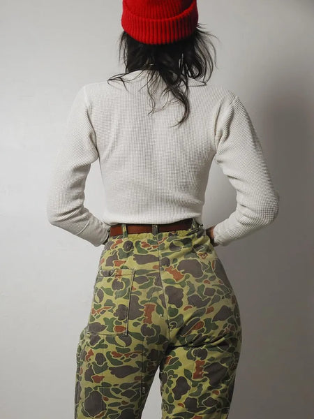 1980's Quilted Duck Hunt Camo Pants
