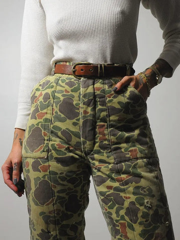 1980's Quilted Duck Hunt Camo Pants