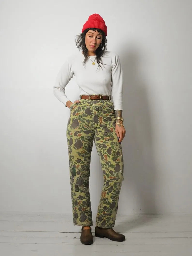 1980's Quilted Duck Hunt Camo Pants