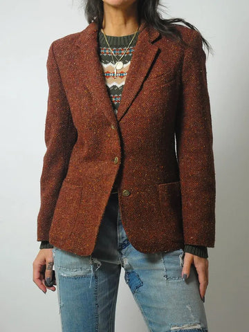 1970's Copper Wool Tweed Blazer