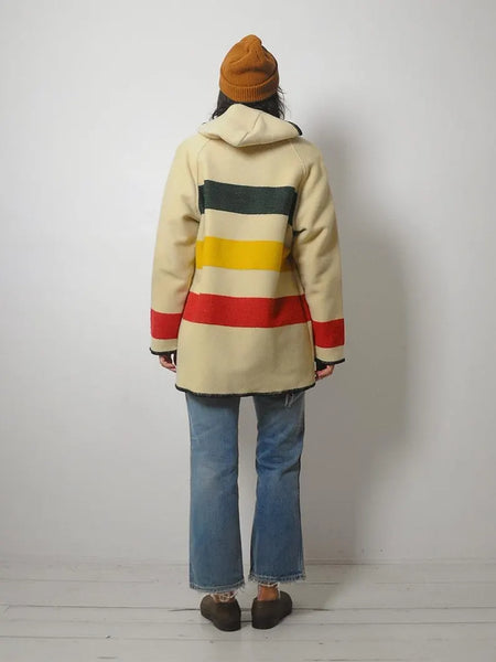 1980's Woolrich Hooded Blanket Coat