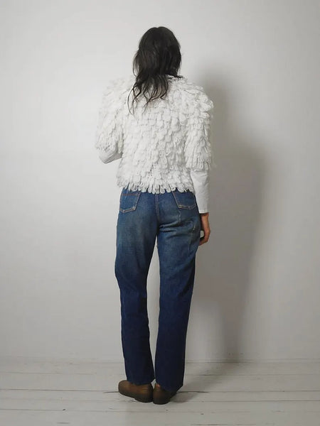 1980's Shaggy Cropped Cardigan