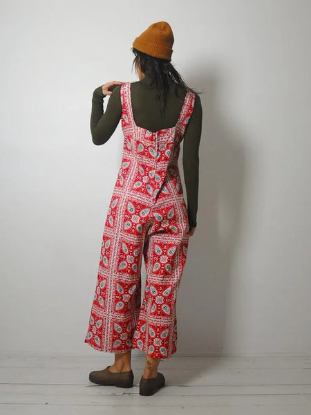 70's Wide Leg Bandana Jumpsuit