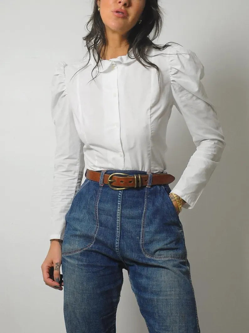 1980's Levi's Puff Shoulder Blouse