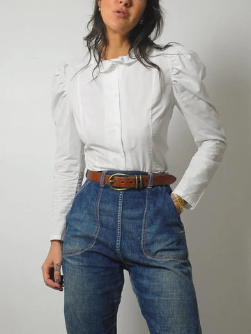1980's Levi's Puff Shoulder Blouse