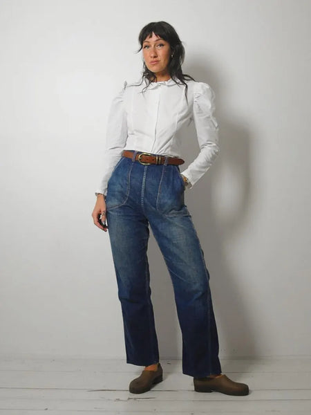 1980's Levi's Puff Shoulder Blouse