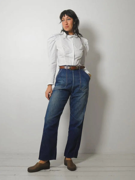 1980's Levi's Puff Shoulder Blouse