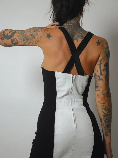 1980's Leather Corset Dress