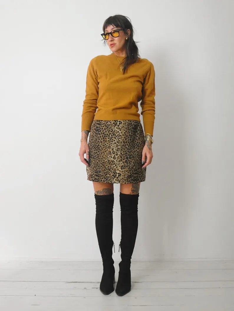 1950's Acorn Cropped Sweater