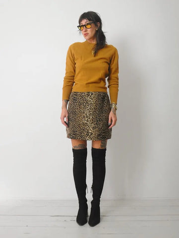 1950's Acorn Cropped Sweater