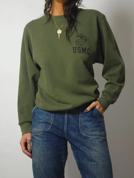 Olive USMC Crewneck