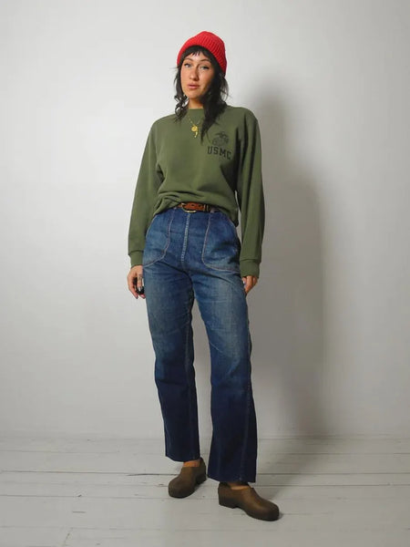 Olive USMC Crewneck